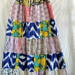 Ashley Taylor Colorful Patchwork A-Line Skirt